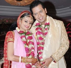 Rahul with his second wife, Dimpy