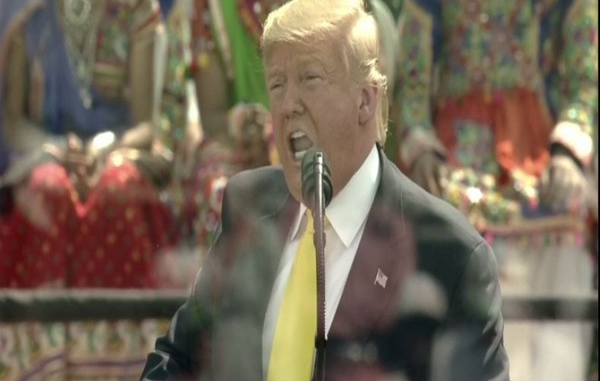 Namaste Trump The keynote of Donald Trump speech from the Motora Stadium