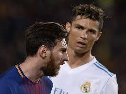 Lionel Messi with Ronaldo